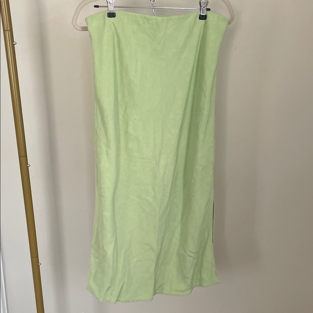 Madewell The Layton Midi Slip Skirt - Seedling Green